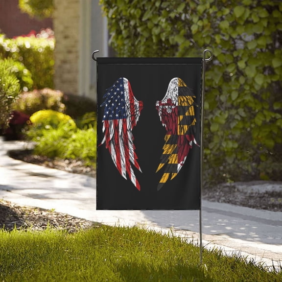 And Maryland Flag Funny Garden Flag,Vertical Double Sized Personalized Flag Outside Decoration Yard Flag 12.5"X18"