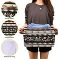 thumbnail image 6 of Coolnut 1 Pack Fabric Storage Basket Folk Stripes Floral Closet Storage Bins with Handles Foldable Baskets for Shelves Toy Organizer Home Office Decor Gifts, 6 of 7