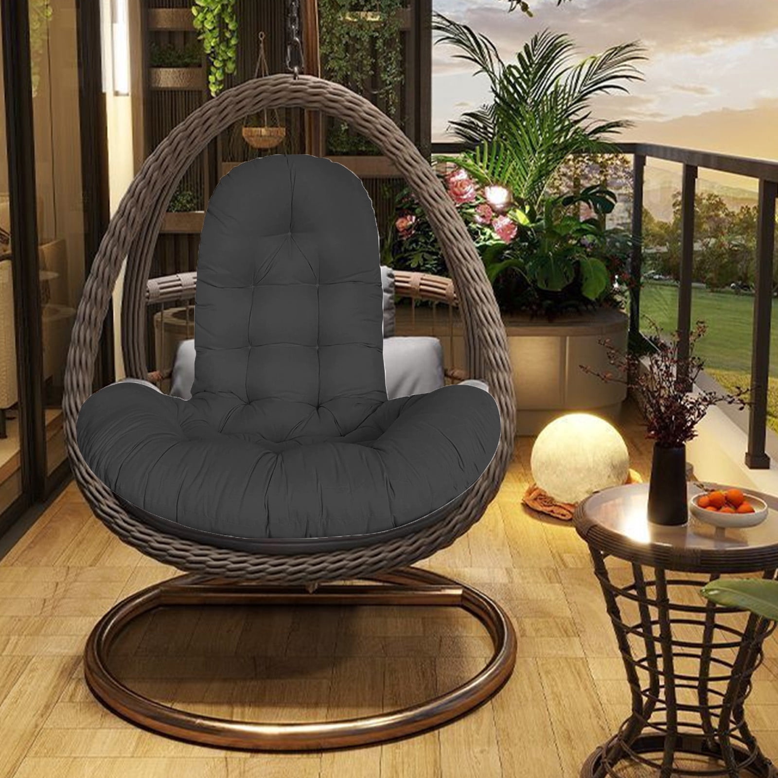 geerera Thickened Egg Chair Cushion Replacement, Hanging Basket Seat Cushion Pillow,Hammock Swing Chair Cushion, for Indoor & Outdoor Hanging Chairs, Porch, Patio