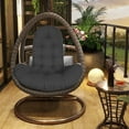 thumbnail image 5 of Tunhigl Egg Chair Cushion - Basket Swing Pad, Breathable Polyester, Non-Slip Bottom, UV-Resistant, Zipper Washable, Indoor/Outdoor Patio Garden Chair Accessory Black, 5 of 8
