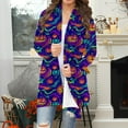 thumbnail image 2 of Feancey Halloween Kimono for Women Plus Size Casual Shawl Cardigans Holiday Novelty Printed Cardigan Jacket Thin Outerwear Multicolor 4XL, 2 of 8