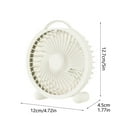 thumbnail image 2 of Mini USB Desk Fan, Portable Small Table Fan with Handle, Quiet Personal Cooling Fan for Home Office Travel(White), 2 of 3