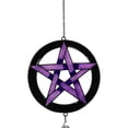 thumbnail image 6 of Stained Glass Pentagram Circle Sacred Geometry Metal Wind Chime Suncatcher, 6 of 9