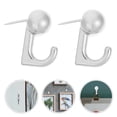 thumbnail image 2 of 20pcs Push Pin Hooks Alloy Thumb Tacks Decorative Wall Pin Picture Hanging Hooks, 2 of 8