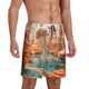 thumbnail image 2 of Balery Fantasy Underwater Jellyfish Pantalones cortos de pijama de punto de algodón para hombre con cinturilla y bolsillos-Small, 2 of 6