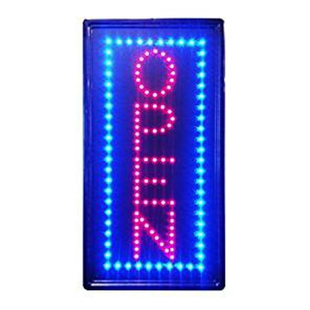 Latest 2018 Led Neon Light Vertical OPEN w/ Motion Animation ON/OFF switch Sign