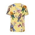 thumbnail image 3 of Haiem Hip Hop Hipster Baseball Jersey Button Down Shirts Sports Uniforms Men Women Jersey(Beautiful Bright Birds And Flowers,4X-Large), 3 of 9