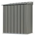 thumbnail image 5 of Topcobe 5ft W x 3ft L Garden Shed, Outdoor Storage Shed, Corrosion Resistant Metal Garden Shed with Locking Door, Gray, 5 of 16