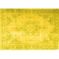 thumbnail image 1 of Ahgly Company Machine Washable Indoor Rectangle Persian Yellow Traditional Area Rugs, 8' x 10', 1 of 4