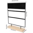 thumbnail image 5 of XYCCA Earring Holder Organizer Ear Studs Jewelry Storage Display Rack Showcase Earrings Display Stand Earring Storage Earrings Rack Metal Ear Studs Pendant Earrings Jewelry Holder (Black)-4990, 5 of 5
