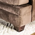 thumbnail image 4 of Furniture of America Sheryl Transitional Microfiber Loveseat in Brown, 4 of 7