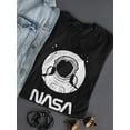 thumbnail image 3 of NASA Nasa Astronaut Over Moon Shaped T-Shirt Women -NASA Designs, Female 3X-Large, 3 of 4