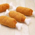 thumbnail image 5 of YOITEA - Paquete de 2 patas de pollo de peluche para mascotas, juguete chirriante para perros y gatos, juguetes masticables para perros pequeños, medianos y grandes, 5 of 5