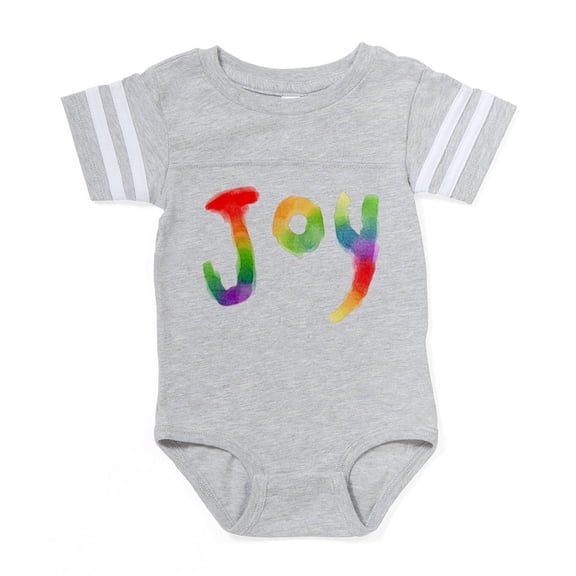 CafePress - Rainbowjoy - Cute Infant Baby Football Bodysuit