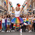thumbnail image 6 of Forfamy 6 Pcs Rainbow Accessories Set Rainbow Costume for Women Pride Skirt Rainbow Tutu Skirt Headband Socks LGBTQ Gay Pride Accessories Rainbow Outfits, 6 of 7
