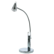 PureOptics LED Adjustable Goosneck LED Desk Lamp with Acrylic Accent, Natural Daylight, Chrome (VLED615)