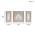 thumbnail image 4 of Madison Park Sabal 3-piece Palm Rice Paper Framed Shadow Box in Off White, 4 of 11