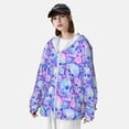 thumbnail image 4 of Picia Blue Skull Daisy Women's Men's UPF 50+ Sun Protection Hoodie Shirt Long Sleeve SPF Fishing Outdoor UV Hiking Lightweight Shirts-Large, 4 of 9
