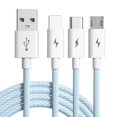 thumbnail image 4 of el macarrón de carga rápido 66W trenzó el cable de carga uno-tres para el cable de datos de Apple Android TypeC, 4 of 4