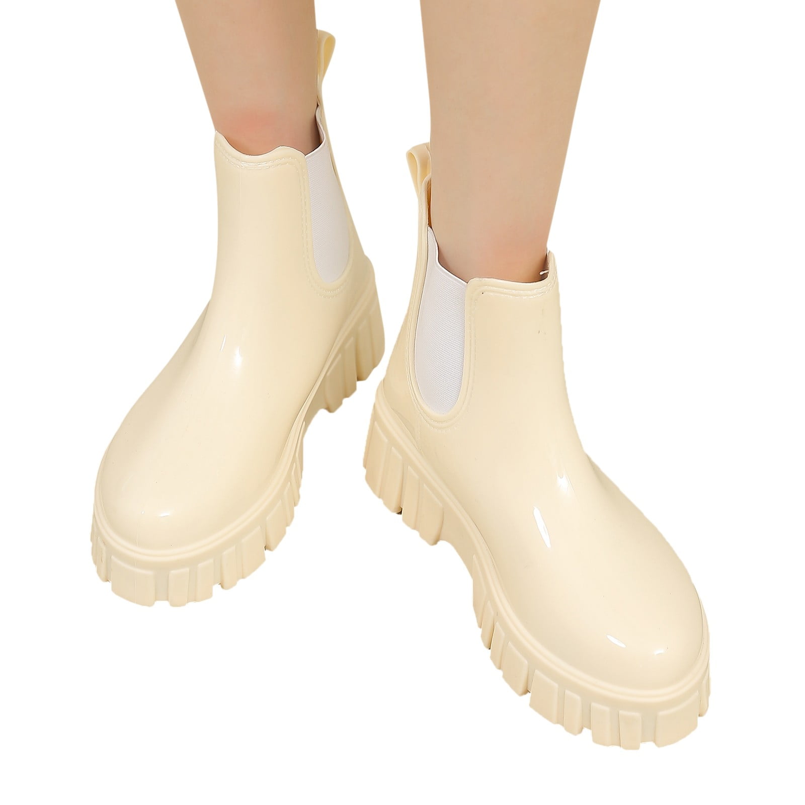 YLYL Women's Ankle Rain Boots Waterproof Lightweight Slip Resistant Fashion Garden Booties