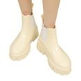 thumbnail image 3 of Snow Boots Women Non Detachable With Cotton Inside Rain Boots Outdoor Rubber Water Shoes Walking Boots for Men Ladies Rain Boots Size 6 Weather Proof Dress Shoes Men Steel Toe Knee Boots for Men, 3 of 5
