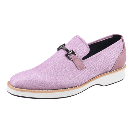 LIBERTYZENO Mens Classic Formal Shoes Slip On Loafers  Lilac