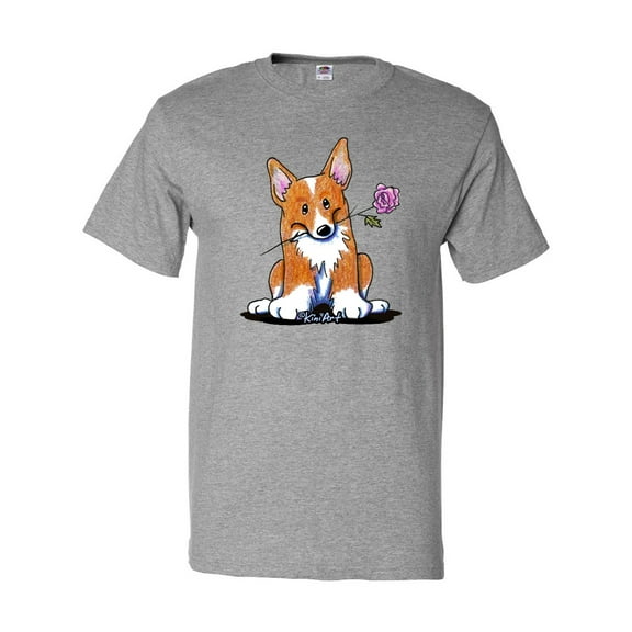 Inktastic Flower Corgi T-Shirt
