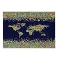 thumbnail image 1 of Wanderlust Cutting Board, World Map Organized by Mosaics Print Global Vibrant Colors, Decorative Tempered Glass Cutting and Serving Board, Small Size, Dark Blue Yellow Blue, by Ambesonne, 1 of 1