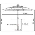 thumbnail image 6 of 10-Year-Non-Fading 9Ft 3 Tiers Market Umbrella Patio Umbrella Outdoor Table Umbrella with Ventilation, Black, 6 of 8