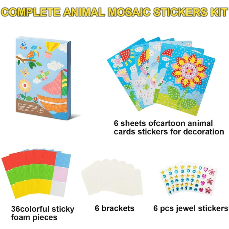 Mosaic Sticker Art Kits for Kids – Sticky Number Mosaic – Sticker