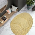 thumbnail image 4 of Tufted carpet 5x7, Oval rugs, Mustard Yellow Carpet, for Bed, Living room., 4 of 6