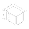 thumbnail image 3 of Gales Round 47.24 Dining Table from Engineered Wood in White - Set of 5, 3 of 8
