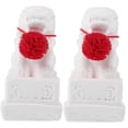 thumbnail image 4 of Masteelf  2 Pcs Stone Lion Ornament Miniatures Decorations Office White, 4 of 8