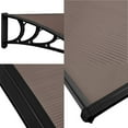 thumbnail image 5 of Resenkos 40 x 40 Inch Outdoor Polycarbonate Front Door Window Awning Canopy-Brown, Polycarbonate Entry Door Outdoor Window window Door Awning, Front Door Overhang Awning, 5 of 9