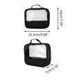 thumbnail image 2 of Ofertas Únicas 1 Pc Bolsa de Maquillaje de Viaje Transparente Portátil 7.09"x2.76" Poliéster Negro, 2 of 6