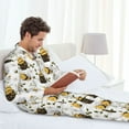 thumbnail image 5 of KLL Honey Bee Insect Sleepwear Mens Flannel Pajamas,Long Cotton Pj Set, 5 of 7