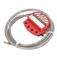 thumbnail image 2 of Dispositivo de bloqueo de cable de etiquetado ajustable de acero inoxidable con 4 orificios para cerradura para gestión de reparaciones, 2 of 14