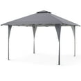 thumbnail image 1 of Costway 13 X 13 FT Pop up Gazebo Outdoor Canopy Tent with Portable Carrying Bag 8 Stakes Gray, 1 of 10