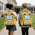 thumbnail image 2 of Bulopur Yellow School Bus Print Kids School Backpack Set 4 Pcs Breathable Durable Kids School Bag with Lunch Box, Pencil Case and Water Bottle Cover for Toddler Boys, 2 of 7