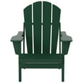 thumbnail image 4 of Polytrends  Laguna Hdpe All Weather Outdoor Patio Foldable Adirondack Chair With Side Table (2-Piece Set) Dark Green, 4 of 5
