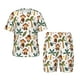 thumbnail image 1 of Balery Monkeys Swinging from Palms Conjunto de Pijama Infantil de Manga Corta con Estampado – Ropa de Dormir de Algodón Suave-4X-Large, 1 of 6