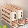 thumbnail image 2 of Household Automatic Rolling Egg Storage Box Kitchen Refrigerator Side Door Egg Rack, 2 of 7