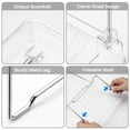 thumbnail image 6 of Lonian Cabinet Organizers Shelf,  Pantry Storage Shelf with Raised Edges and Foldable Legs, Clear, 6 of 7
