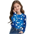thumbnail image 6 of MKOSPLRT Stars Graphic Tops for Girl Long Sleeve Funny Y2K T Shirts Round Neck Casual Shirts Lightweight Spring Blouses 3-14Years, 6 of 8