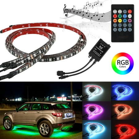 Car Led Strip Light Tsv 4pcs 176 Dc 12v Multicolor Music Interior Under Dash Lighting Kit With Sound Active Function And Wireless Car Led Strip Light Tsv 4pcs 176 Dc 12v Multicolor Music Interior Under Dash Lighting Kit With Sound Active Function And Wireless