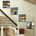 thumbnail image 3 of Black and White Gold Wall Decor Sea Sunset Beach Wall Art Seascape Zen Painting Sunrise Wall Picture Ocean Canvas Print for Living Room Bedroom Bathroom Home Wall Decoration Framed Wall Art, 3 of 6