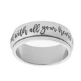 thumbnail image 5 of 8mm Stainless Steel Women's Men's Spinner Ring - Trust in The Lord with All Your Heart Christian Religious Ring Anxiety & Stress Relief, 5 of 5