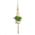 thumbnail image 1 of Plant Hangers Color Flower Pot Hand-woven Net Bag Hanging Holder Home Decor, 1 of 10