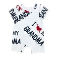 thumbnail image 1 of Pijama de dibujos animados para recién nacidos, mono de cuello redondo y manga corta para la familia 18 a 24 meses, 1 of 9