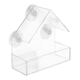 thumbnail image 1 of Comedero para pájaros de ventana, comedero acrílico para pájaros, regalo para observar aves, decoración de jardín, resistente, fácil de limpiar, con Sin tira de goma, 1 of 8